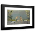 thumbnail image 1 of Ernst Schiess 24x17 Black Modern Framed Museum Art Print Titled - Bathing Boys on a Wall at a Lake (1915), 1 of 5