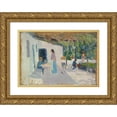 thumbnail image 1 of Ernst Schiess 24x18 Gold Ornate Framed and Double Matted Museum Art Print Titled - Spanish Pergola, 1 of 4