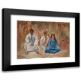 thumbnail image 1 of Ernst Schiess 24x19 Black Modern Framed Museum Art Print Titled - Four Crouching Bedouins (1916-1918), 1 of 5