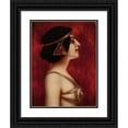 thumbnail image 1 of Ernst Seidl 15x18 Black Ornate Wood Framed Double Matted Museum Art Print Titled - Salome (Woman in Profile in Oriental Jugendstil Costume) (circa 1910), 1 of 5