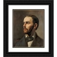 thumbnail image 1 of Ernst Stückelberg 12x14 Black Ornate Wood Framed Double Matted Museum Art Print Titled: Portrait of the Archaeologist Johann Jakob Bernoulli (1852), 1 of 5