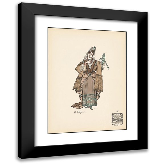 Ernst Stern 11x14 Black Modern Framed Museum Art Print Titled - Second Singer (1912)