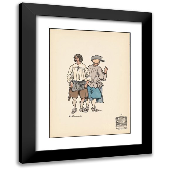 Ernst Stern 11x14 Black Modern Framed Museum Art Print Titled - Stage Worker (1912)