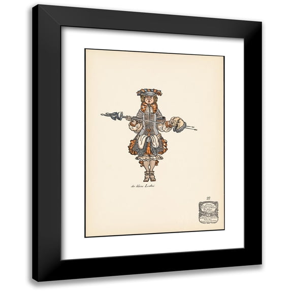 Ernst Stern 11x14 Black Modern Framed Museum Art Print Titled - The Little Lakai (1912)