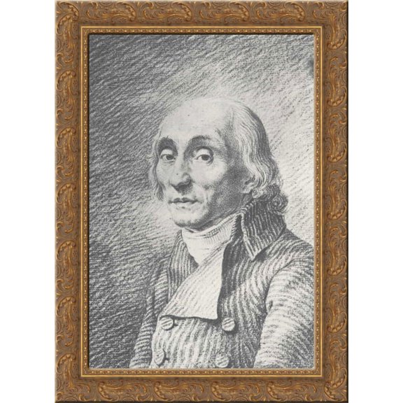 Ernst Theodor Johann Bruckner 24x18 Gold Ornate Wood Framed Canvas Art by Caspar David Friedrich