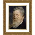 thumbnail image 1 of Ernst Würtenberger 12x14 Gold Ornate Wood Frame and Double Matted Museum Art Print Titled - Portrait of Arnold Bocklin (1897), 1 of 4