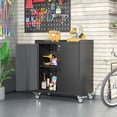thumbnail image 1 of Ero 35.6"Metal Rolling Tool Garage Storage Cabinet with Wheels,lock and Adjustable Shelves for Garage,Home, Office, 1 of 7