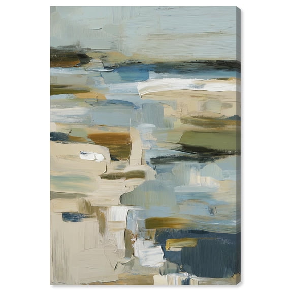 Eroding Shores Canvas Print Green Wall Decor by Art Remedy, Gallery Wrapped, 20 x 30
