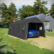 Erommy 10x20 ft Heavy Duty Carport with All-Steel Metal Frame, Portable Garage with Reinforced Base, All-Season Car Canopy for Car, Boat, Truck