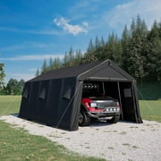 Erommy 13x20ft Heavy Duty Carport with All-Steel Metal Frame, Portable Garage with Reinforced Base, All-Season Car Canopy for Car, Boat, Truck