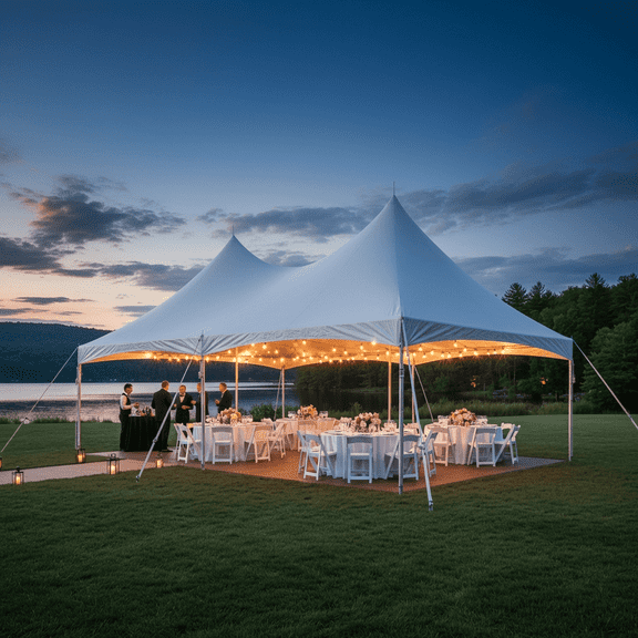 Erommy 20' x 30' Party Tent, Large Outdoor Heavy Duty Wedding Tent, 100 Person Capacity Fire Retardant Tent for Events,Commercial Use