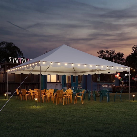 Erommy 20x20ft Party Tent, Heavy Duty Outdoor Canopy Tent for Party, Event, Commercials, White