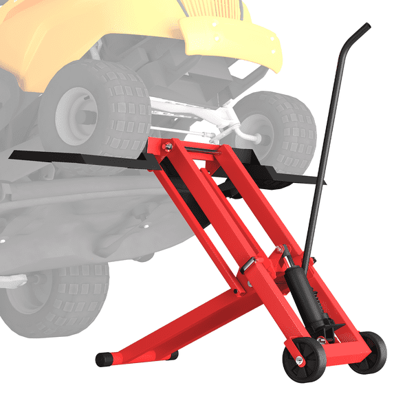 Erommy 500LB Hydraulic Lawn Mower Lift Jack with 3-Height Adjustment for Tractors and Zero Turn Lawn Mowers