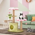 thumbnail image 1 of Erommy  Cat Tree  Multi-Level Cat Tower with Sisal Scratching Posts & Swing Ball, Modern Cat Furniture for Indoor Cats Medium - Green, 1 of 5