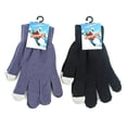 thumbnail image 1 of Eros 6020TEXTBC Adult Conductive Touchscreen Magic Stretch Texting Gloves, Black & Charcoal - Pack of 24, 1 of 1