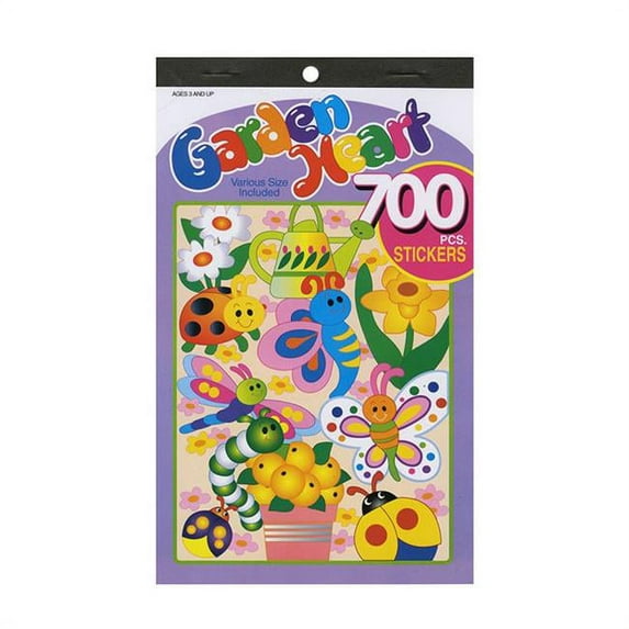 Eros ABC3898 Garden Series Assorted Sticker - 700 per Pack - Case of 12