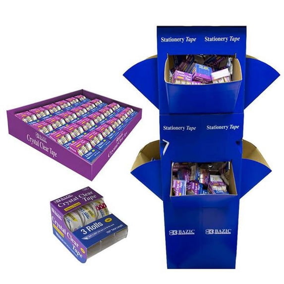 Eros ABC939 0.75 x 250 in. Crystal Clear Tape, 3 Per Pack - Case of 144