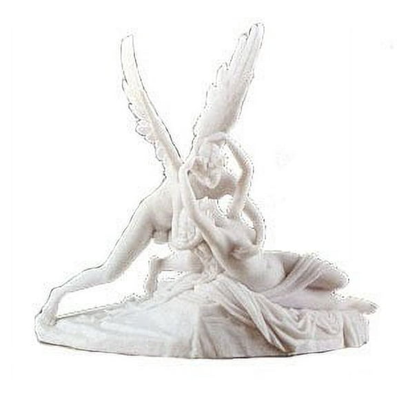 Eros (Cupid) & Psyche By Antonio Canova Greek Roman Mythology Lovers Statue, Marble Finish 11-inch