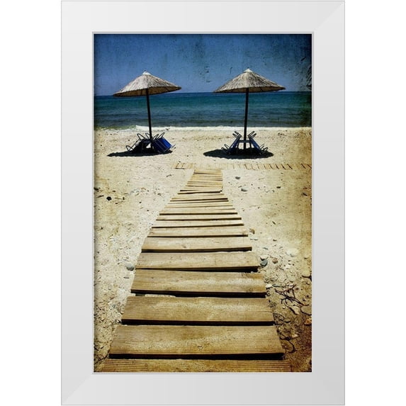 Eros, Erika 13x18 White Modern Wood Framed Museum Art Print Titled - Vintage Summer Memories