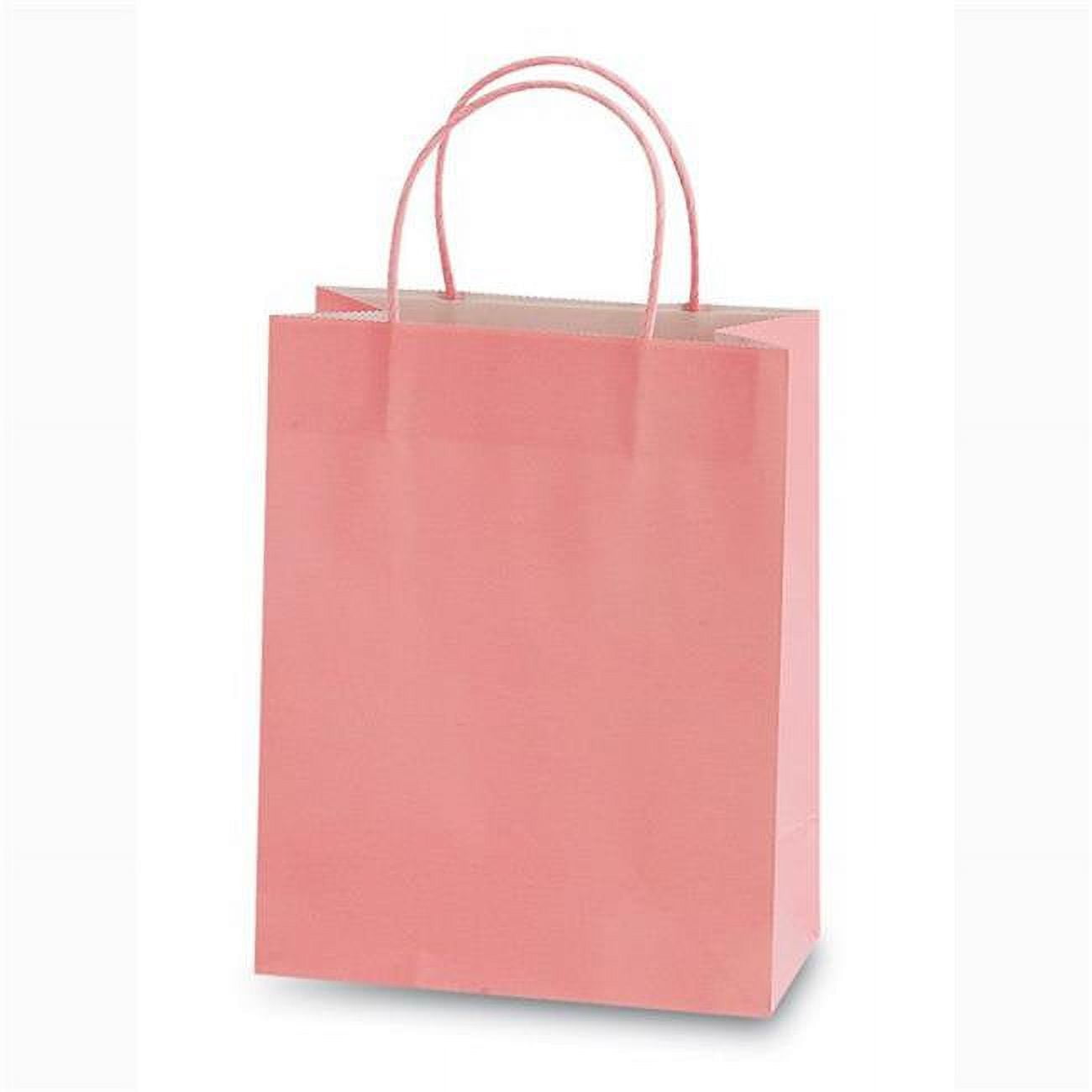 Pink Gift Bags 16x6x12 Large Clear Frosted Rose Plastic 