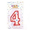 thumbnail image 1 of Eros F01-PTC504 Red & White Birthday Candles with Dots -- Numerical 4 - Pack of 36, 1 of 1