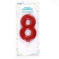 thumbnail image 1 of Eros F01-PTC608R Jumbo Red Glitter Birthday Candles - Numerical 8 - Pack of 36, 1 of 1
