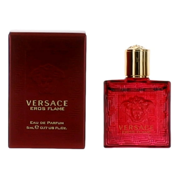 Eros Flame by Versace, 0.17 oz Mini EDP Splash for Men