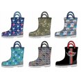 thumbnail image 1 of Eros G01-RBTB6502AST Toddler Boys Rain Boots with Dual Side Pull-Tabs - Assorted Prints - Case of 36, 1 of 1