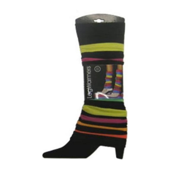 Eros GLW10 Black & Neon Stripes Leg Warmers - Pack of 60