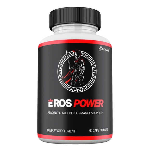 Eros Power Capsules for Men, Advanced Formula, All-Natural Formula Maximum Strength, Eros Power Pills, Performance Supplement (1 Pack)