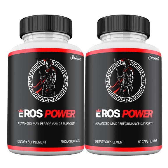 Eros Power Capsules for Men, Advanced Formula, All-Natural Formula Maximum Strength, Eros Power Pills, Performance Supplement (2 Pack)