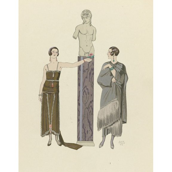 Eros ; Robe et manteau, pour le soir, de Worth (1924) Poster Print by George Barbier (24 x 36)