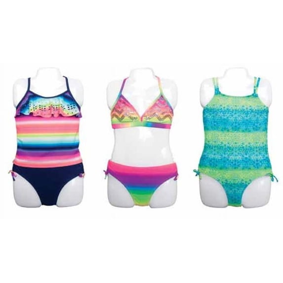 Eros SSTGSON-8-24 Girls One-Piece, Two-Piece, & Tankini Swimsuits - Assorted Styles, Size 7-16 - Case of 24