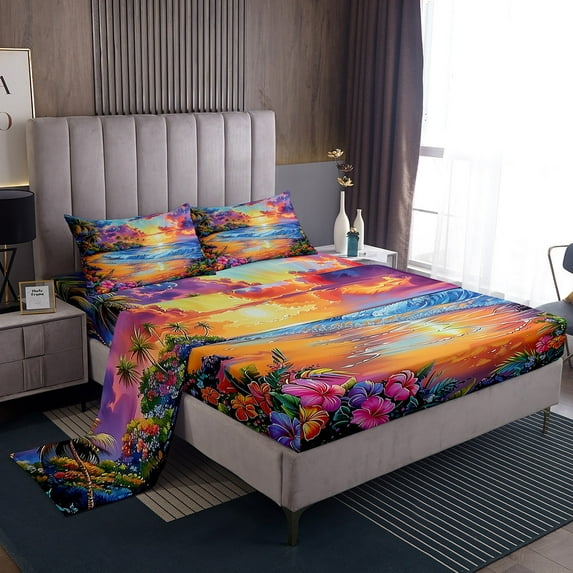 Erosebridal 3D Axolotl Bed Sheets Set Full Size, Cute Sealife Bed Sheets Full, Cartoon Theme Decor 4 Pieces