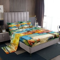 Erosebridal 3D Axolotl Full Sheet Sets, Dreamy Blossoms Flower Bedding Full Size, Cartoon Animal Decor