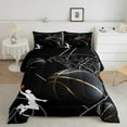 thumbnail image 1 of Erosebridal 3D Basketball Bedding Comforter Set, Ball Sports Lover Down Comforter, Teens Male Reversible Comforters & Duvets, Breathable Bedroom Decoration, 2pcs, 1 of 8