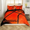 thumbnail image 1 of Erosebridal 3D Basketball Print Comforter Cover Full, Geometric Bedding Full Size, Sports Room Decor, Reversible 3pcs, 1 of 7