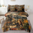 thumbnail image 1 of Erosebridal 3D Bear Bedding Twin Size, Rustic Farmhouse Bedding Sets Twin Size, Jungle Wildlife Reversible Comforter Sets with Sheets, Microfiber Bedroom Decoration, 7pcs, 1 of 4