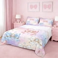 thumbnail image 1 of Erosebridal 3D Bowknot Print Queen Sheet Sets For Bowtie Lover,Dreamy Princess Style Kids Bed Set 4-Piece, 1 of 6
