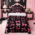 thumbnail image 1 of Erosebridal 3D Cartoon Red Cherry Twin Sheet Sets For Girls,Cute Ribbon Bow Bedding For Kids 3-Piece, 1 of 6