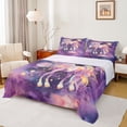thumbnail image 1 of Erosebridal 3D Cartoon Unicorn Kids Queen Sheet Sets,Galaxy Stars Gradient Glitter Print Bed Set For Girls 4pcs, 1 of 6