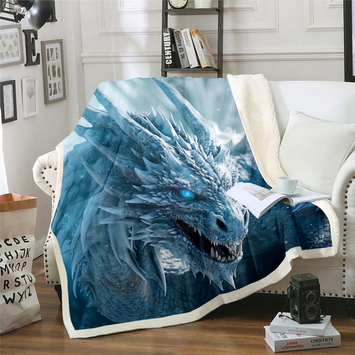 Dragon Lily Noir Ultra-Soft Micro Fleece Blanket 60