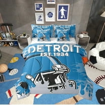 Erosebridal 3D Football Helmet Bed in a Bag Twin size, Rugby Sports Bed Set, Soccer Lovers Decor, 7pcs