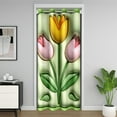 thumbnail image 1 of Erosebridal 3D Print Flower Door Curtain For Door Window 52x80,Floral Tulip Black Out Curtain,Botanical Room Decorative, 1 of 5