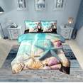 thumbnail image 1 of Erosebridal 3D Starfish Bedding Sets Twin Size, Kawaii Seashell Comforter Sets with Sheets, Blue Ocean Reversible Bedding Twin Size, Ultra Soft Bedroom Decor, 7 Pieces, 1 of 6
