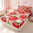 thumbnail image 1 of Erosebridal 3D Tomato Zipper Twin Comforter Sets with Fitted Sheet and 2 Pillowcases, Botanical Fruit Zipper Bedding Set, Polka Dots Reversible, 1 of 7