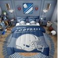 thumbnail image 1 of Erosebridal 7Pcs American Football Theme Comforter Sets Bed in a Bag Rugby Sports Bedroom Comforter with Flat Sheets Fitted Sheet, Dallas ( Blue, King 7-Piece), 1 of 5