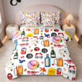 thumbnail image 1 of Erosebridal 8 Ball Full Size Bedding Sets Drinks Full Size Bed in a Bag, Drinks Collage 7pcs, 1 of 6