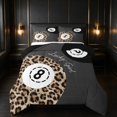 thumbnail image 1 of Erosebridal 8 Ball Queen Comforter Set Gray Comforter Sets Queen, Gray Solid, Black Reversible 3-Piece 1 Comforter and 2 Pillowcases, 1 of 6