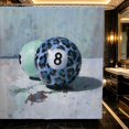 thumbnail image 1 of Erosebridal 8 Ball Shower Curtain 72Wx78L Mint Bath Curtain, Navy Mint, 1 of 5